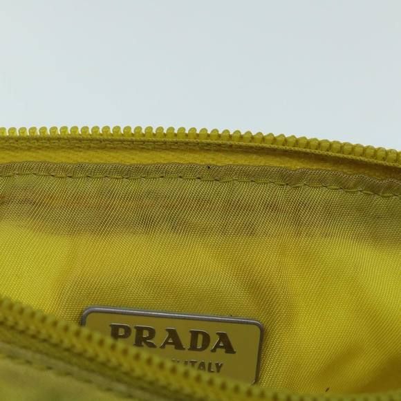 PRADA Accessory Pouch Nylon Yellow Auth 64205 - Picture 10 of 16